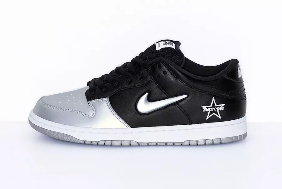 Supreme Nike SB Dunk Low Silver Black Data lansării