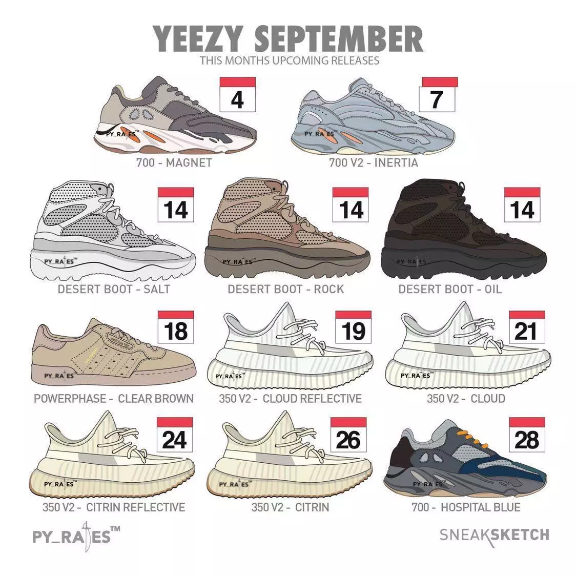 adidas Yeezy Boost 700 Magnet Erscheinungsdatum September 2019