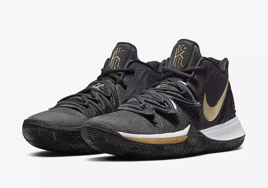 Nike Kyrie 5 Black Metallic Gold Дата на издаване AO2918-007 Цена