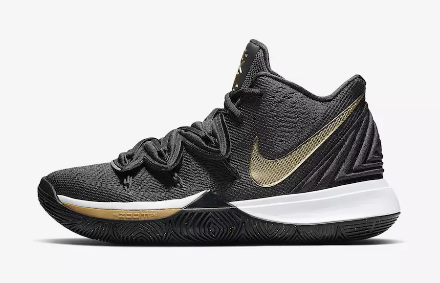 Nike Kyrie 5 Zwart Metallic Goud Releasedatum AO2918-007 Prijs