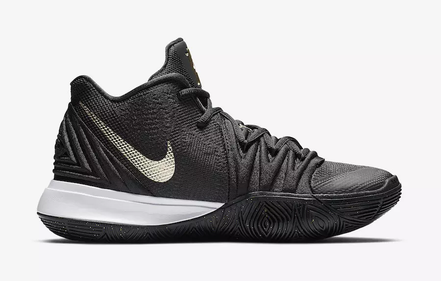 Nike Kyrie 5 Nero Metallico Oro Data di rilascio AO2918-007 Prezzo