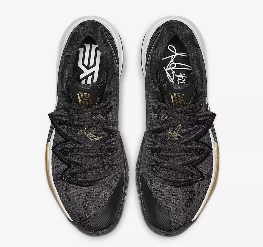 Nike Kyrie 5 Black Metallic Gold გამოშვების თარიღი AO2918-007 ფასი