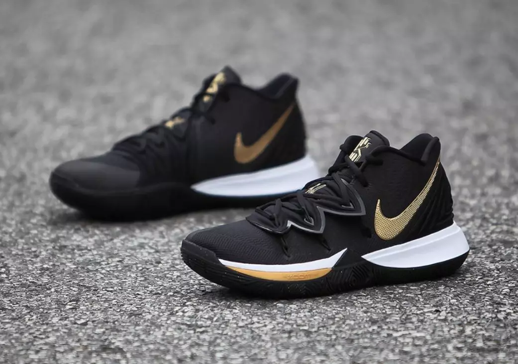 Nike Kyrie 5 Black Metallic Gold AO2918-007 Tarikh Tayangan