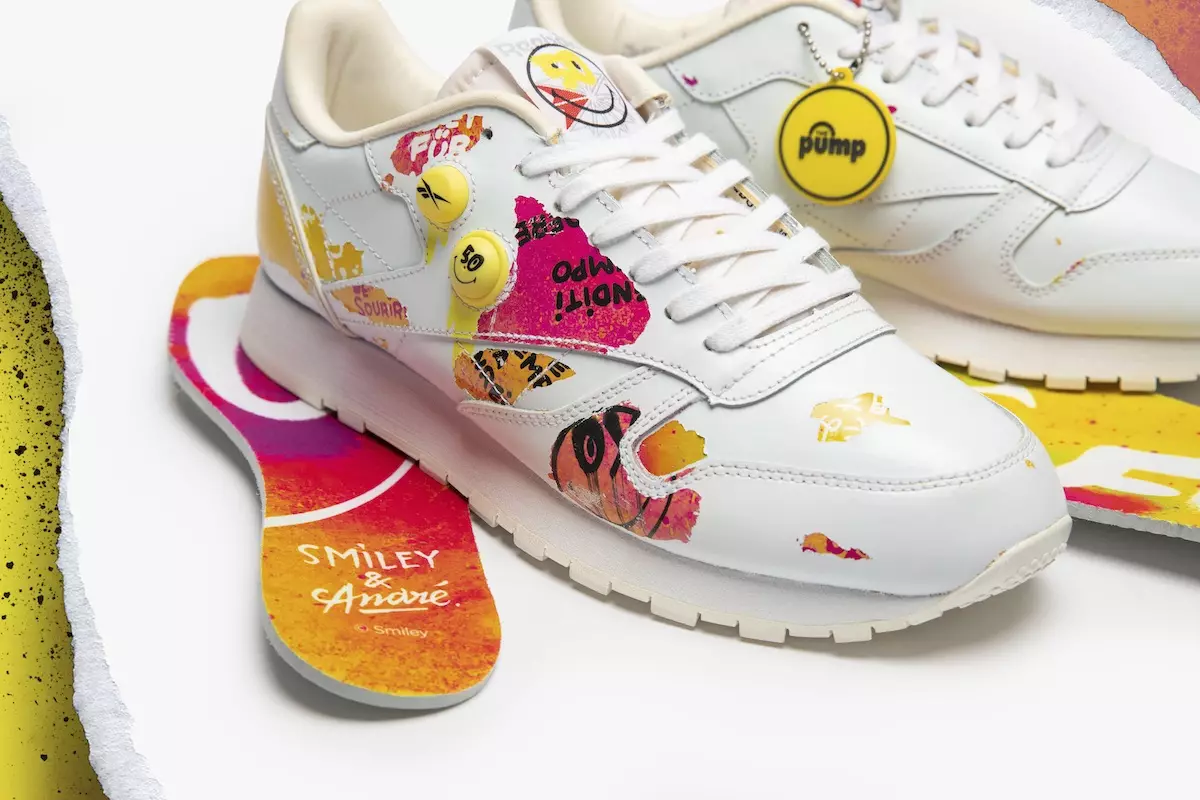 Reebok Smiley Classic булгаары насосу үстүнкү катмары менен келет