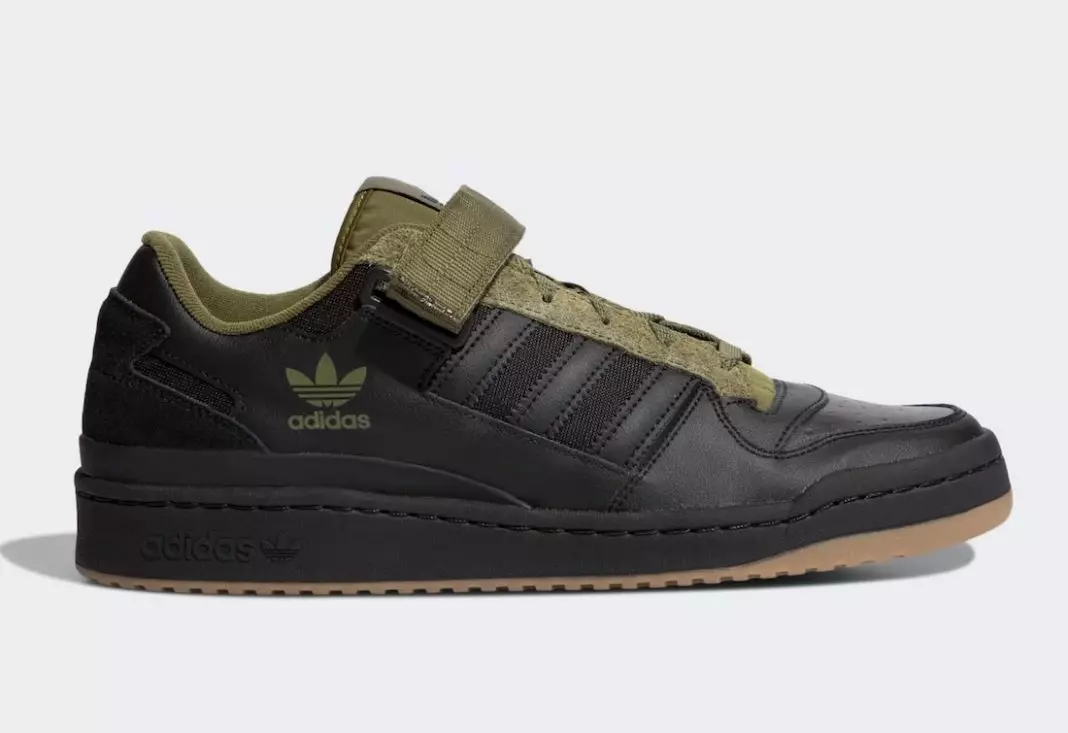 adidas Forum Low Black Olive Gum H01928 תאריך שחרור