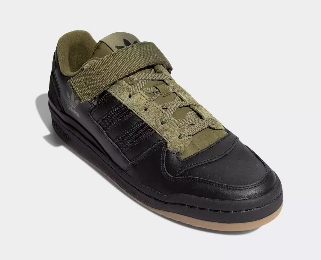 adidas Forum Low Black Olive Gum H01928 תאריך שחרור