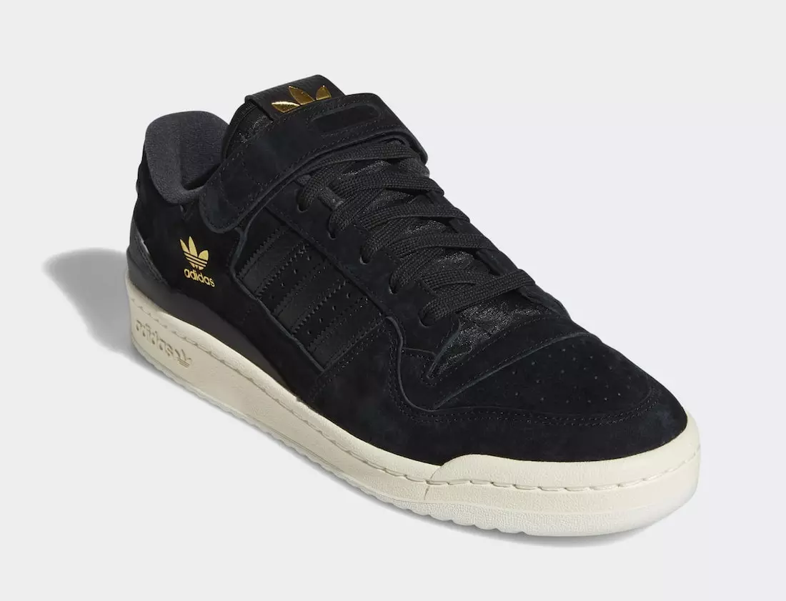 adidas Форум 84 пасти сиёҳ Suede Q46366 Санаи озод