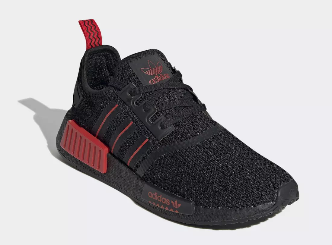 تاریخ انتشار adidas NMD R1 Black Red GV8422