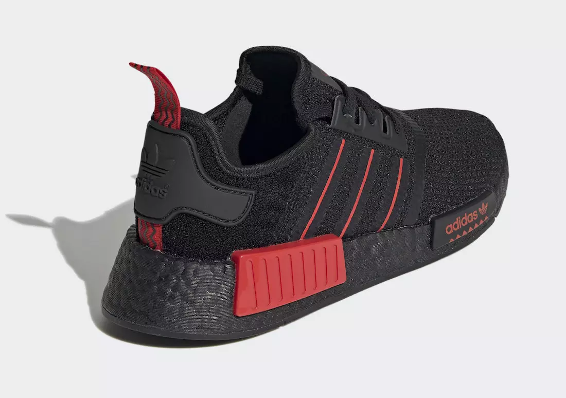 adidas NMD R1 შავი წითელი GV8422 გამოშვების თარიღი