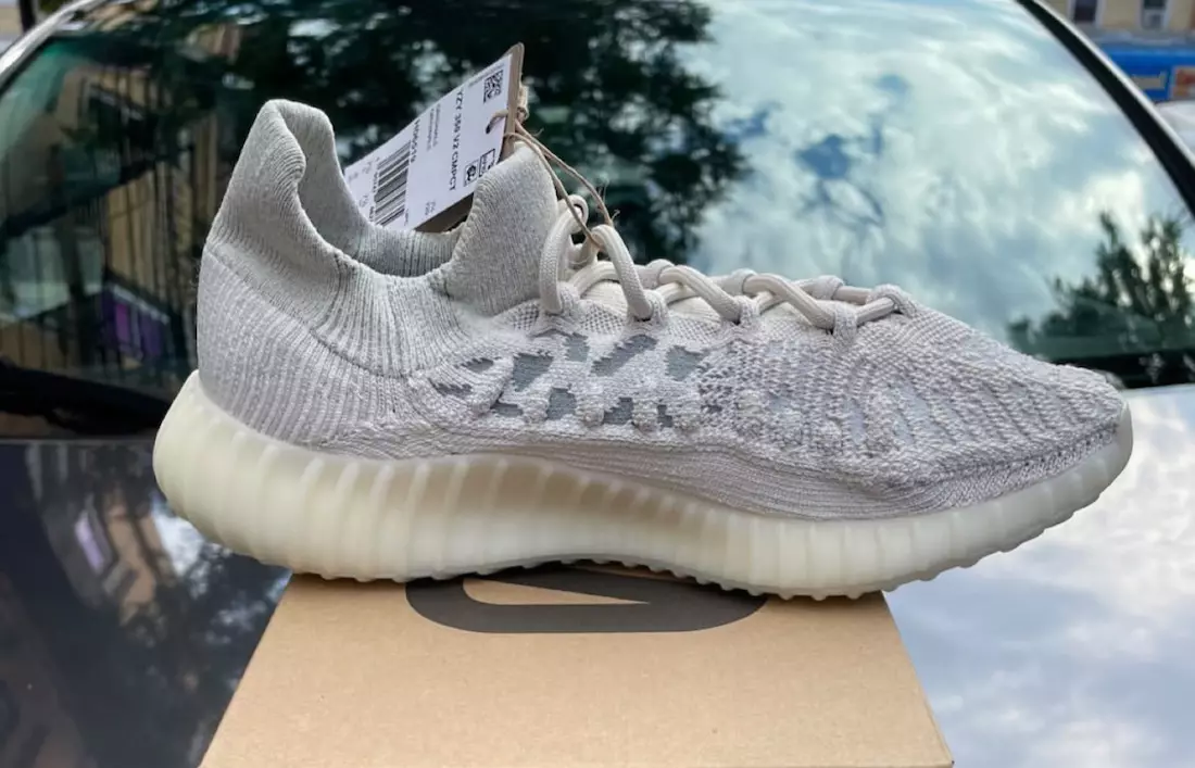 אַדידאַס Yeezy Boost 350 V2 CMPCT שיווערשטיין ביין HO6519 מעלדונג טאָג