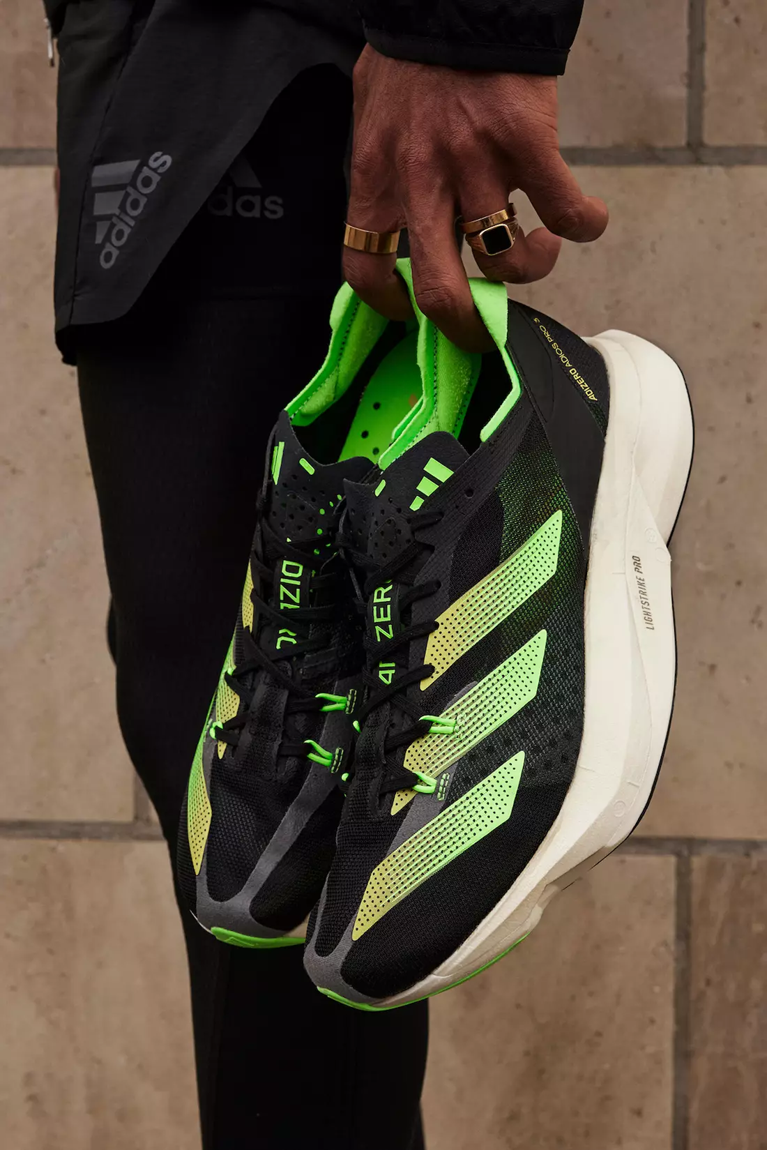 تاریخ انتشار adidas Adizero Adios Pro 3 Core Black Beam Yellow Solar Green GX6251