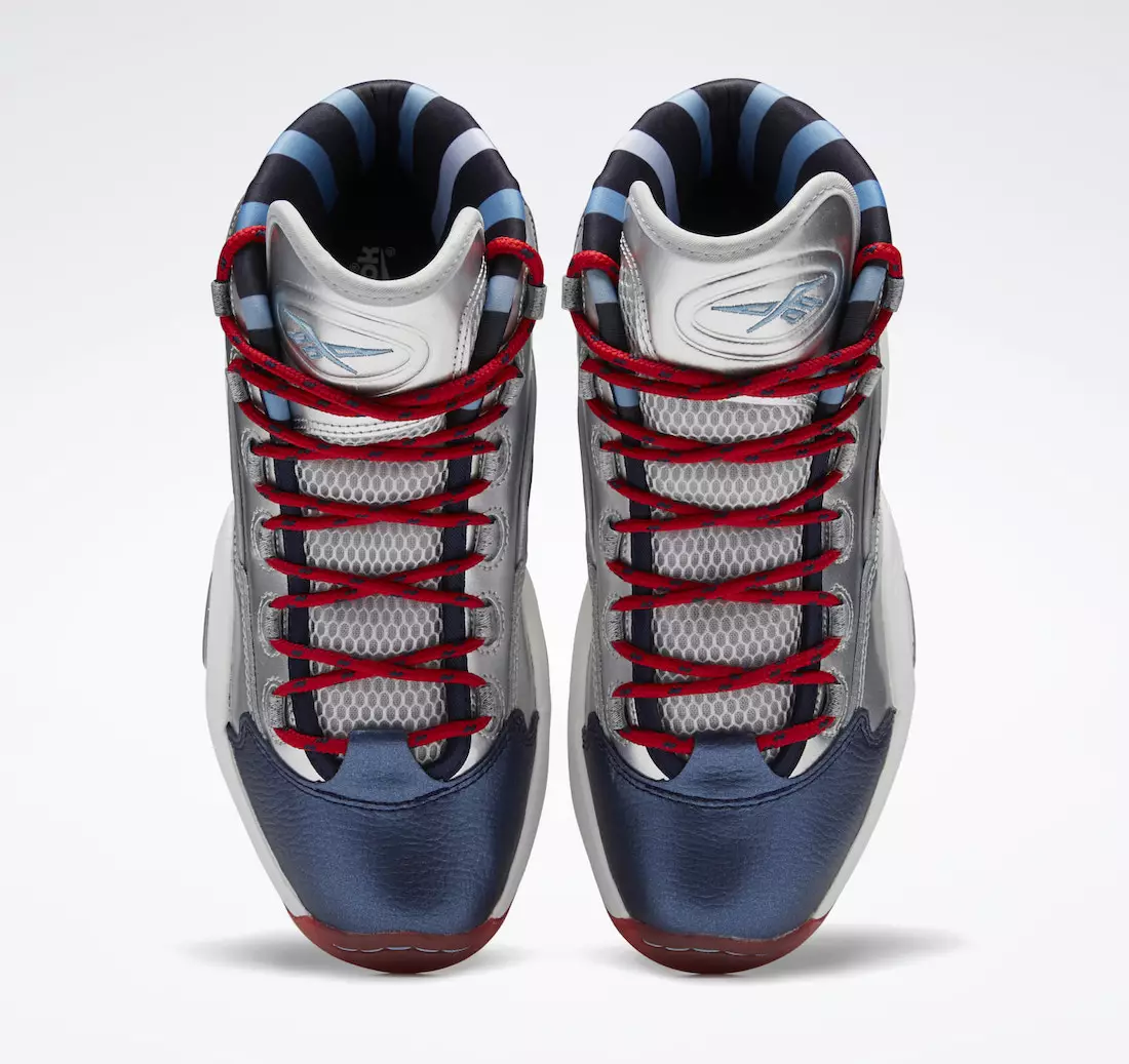 Reebok Question Mid OG se encuentra con OG Silver Navy Red FZ1366 Fecha de lanzamiento