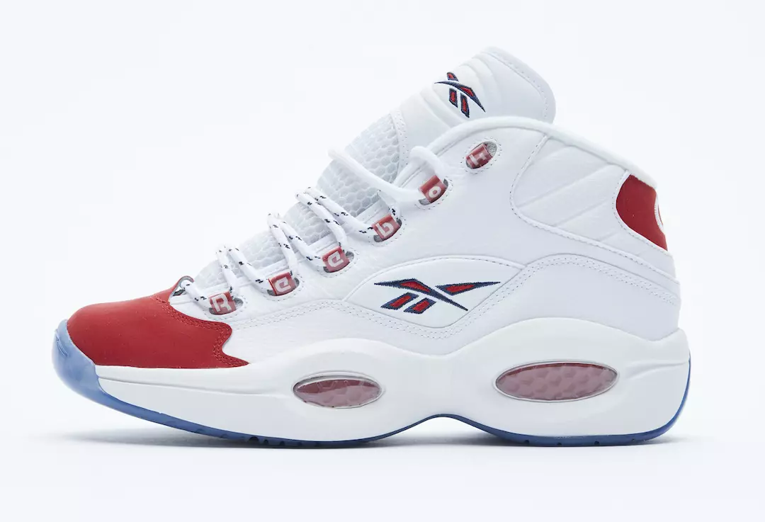 Reebok Question Mid Suede Red Toe Дата на пускане на пазара 2020 г