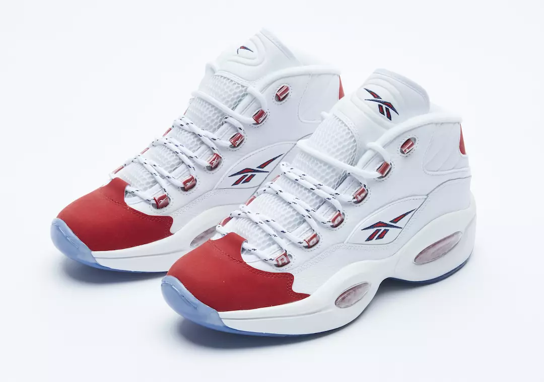 Data de llançament 2020 de Reebok Question Mid Suede Red Toe