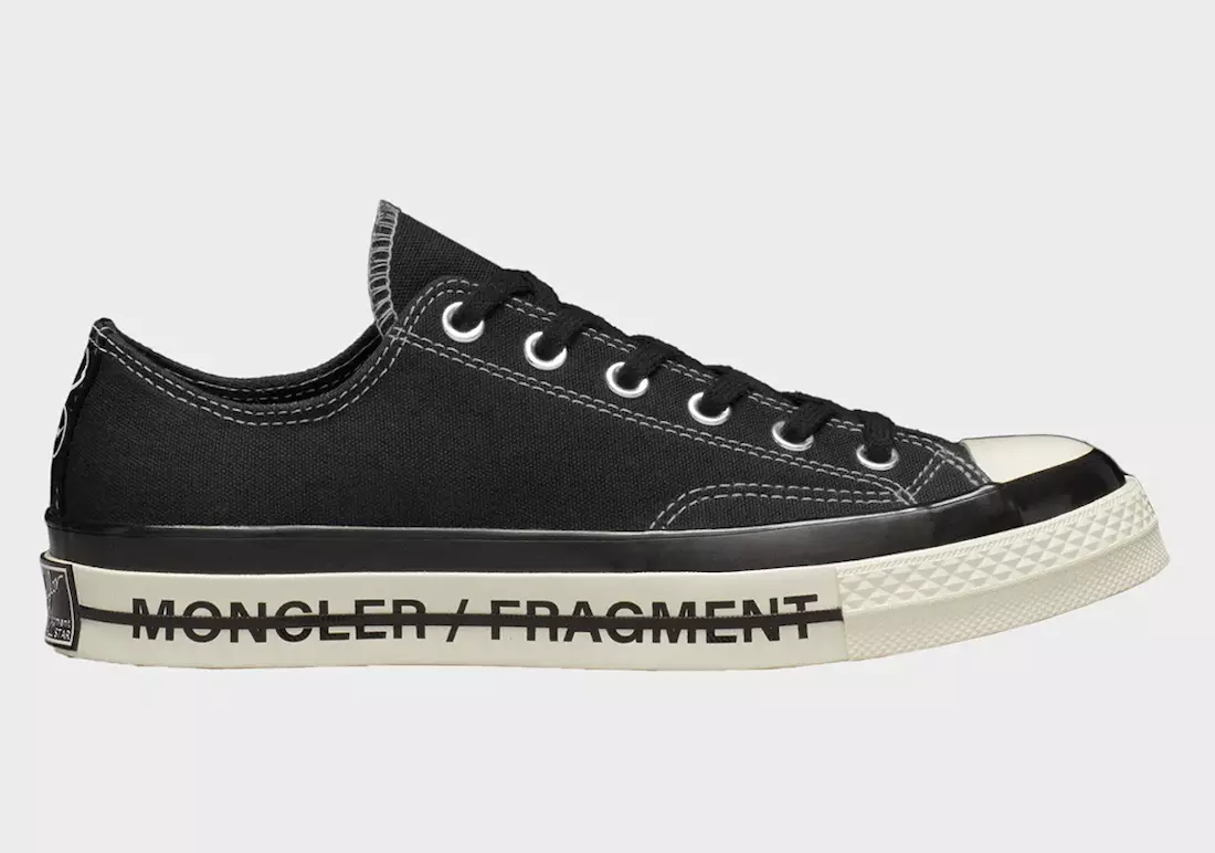 Fragmento Design Moncler Converse Chuck 70 Baixa Data de Lançamento