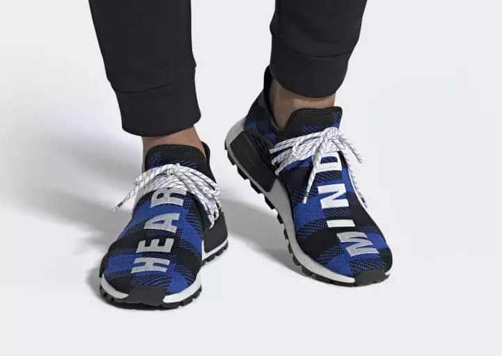 Billionaire Boys Club adidas NMD Hu Heart Mind Blue Plaid EF7387 Чыгарылган күнү