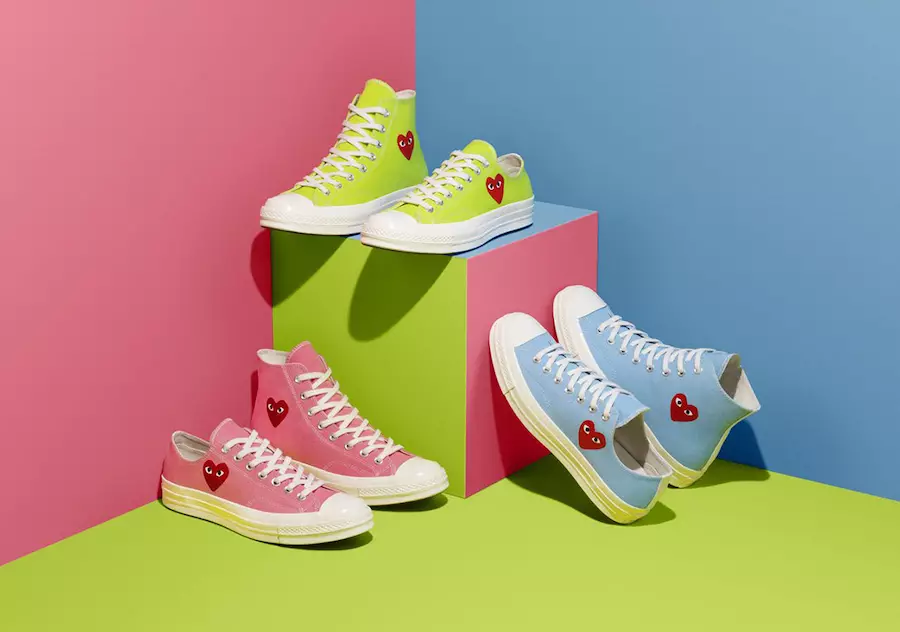 CDG PLAY x Converse Chuck 70 offerto nei colori Spring Ready