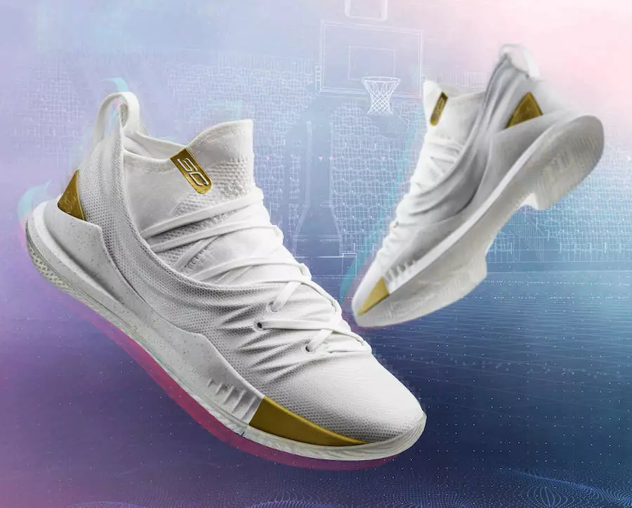 UA Curry 5 チャンピオンシップ パック ホワイト ゴールド