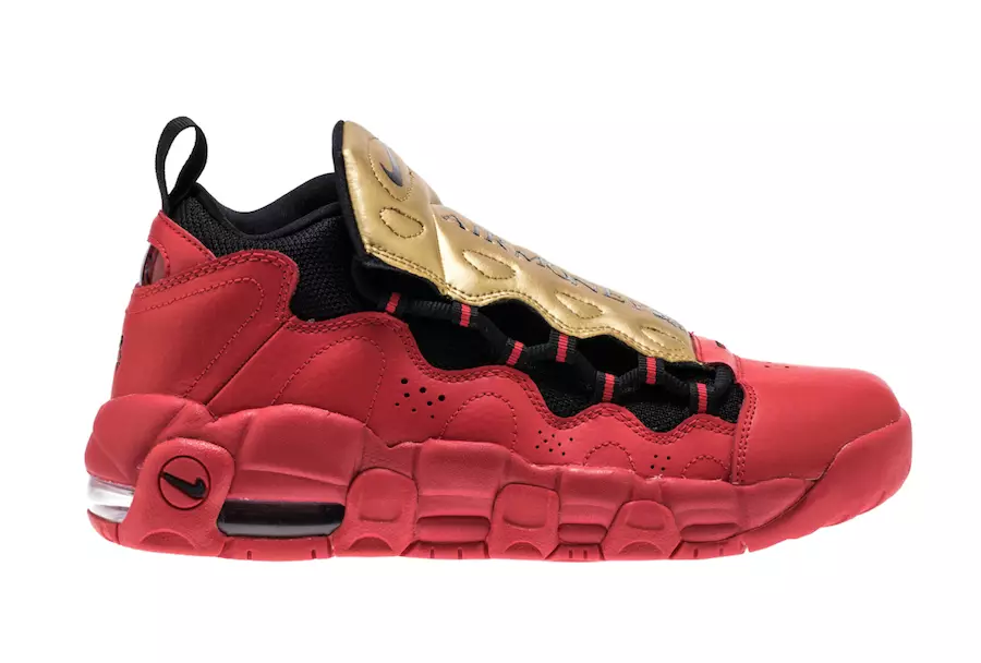 Nike Air More Money Releasing in University Red e Metallic Gold