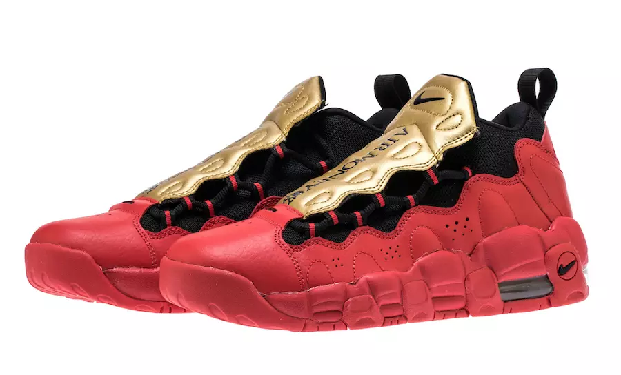 Nike Air More Money University Red Metallic Gold გამოშვების თარიღი AH5215-600