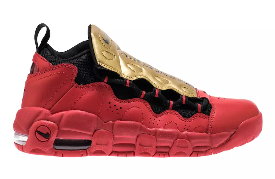 Nike Air More Money University Red Metallic Gold худалдаанд гарсан огноо AH5215-600