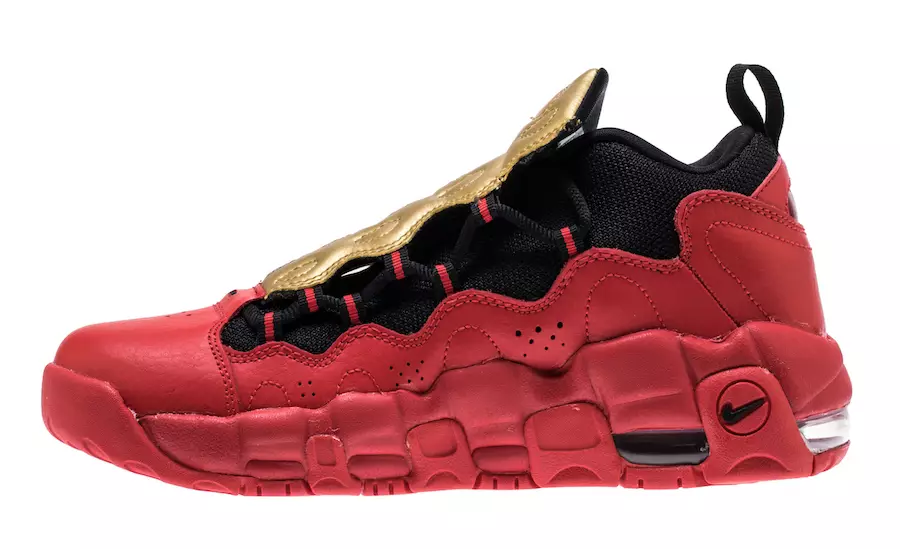 Nike Air More Money University Red Metallic Gold გამოშვების თარიღი AH5215-600