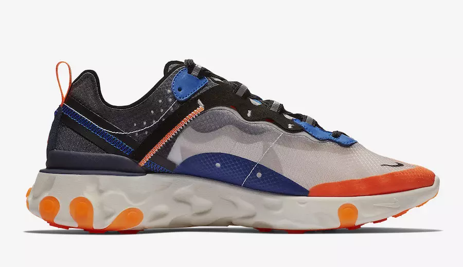 Nike React Element 87 Thunder Blue Total Orange AQ1090-004 Date de sortie