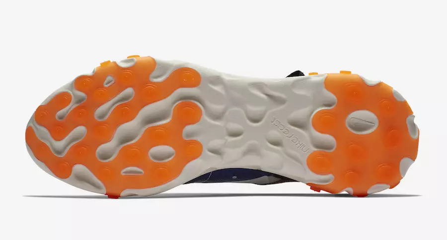 Nike React Element 87 Thunder Blue Total Orange AQ1090-004 Útgáfudagur