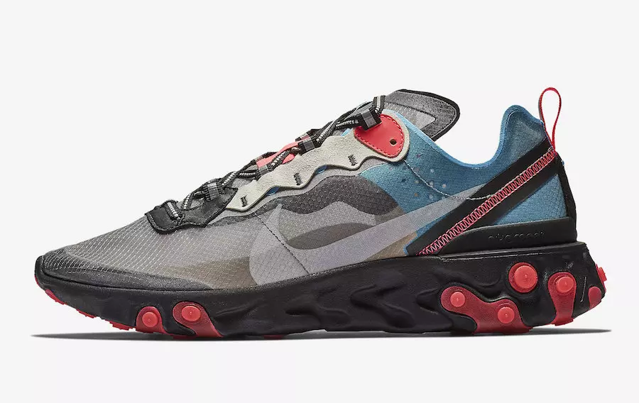 تاریخ انتشار Nike React Element 87 Blue Chill Solar Red AQ1090-006