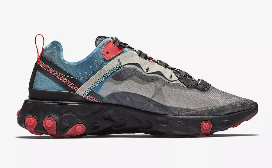 Nike React Element 87 Blue Chill Solar Red AQ1090-006 Megjelenés dátuma