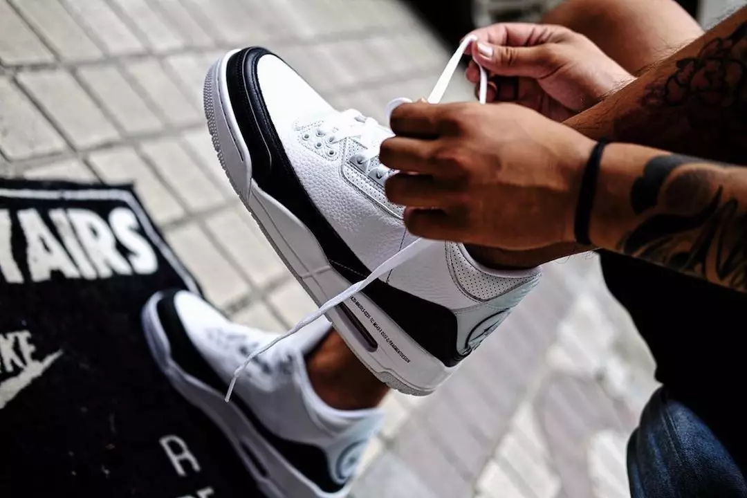 Fragment Air Jordan 3 DA3595-100 Tarikh Tayangan On-Feet