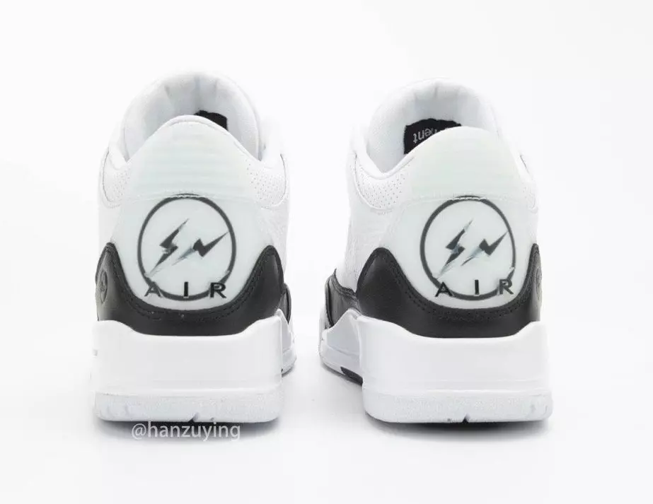 Fragment Air Jordan 3 White Black DA3595-100 Išleidimo data Kaina