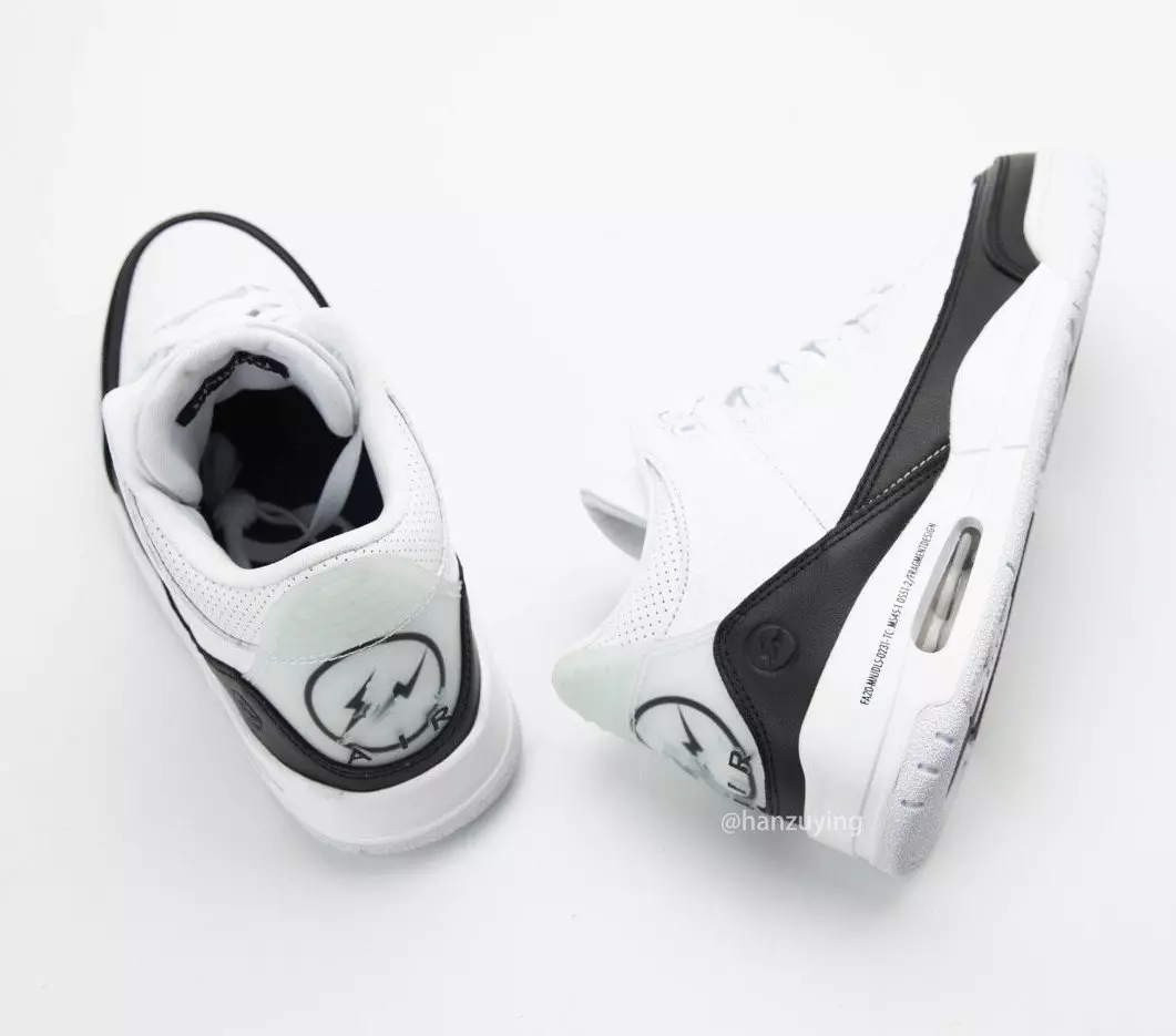 Fragment Air Jordan 3 White Black DA3595-100 ဖြန့်ချိမည့်ရက်စွဲ စျေးနှုန်း