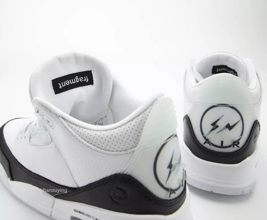 Fragment Air Jordan 3 White Black DA3595-100 Izdošanas datums Cenas