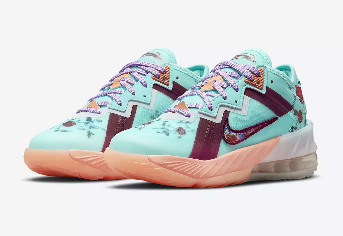 Nike LeBron 18 Low GS Floral DN4177-400 Data lansării