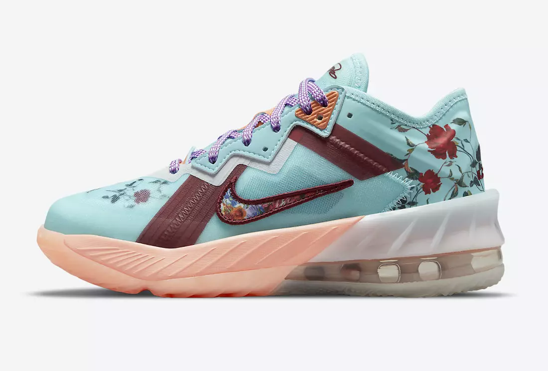 Nike LeBron 18 Low GS Floral DN4177-400 Utgivelsesdato