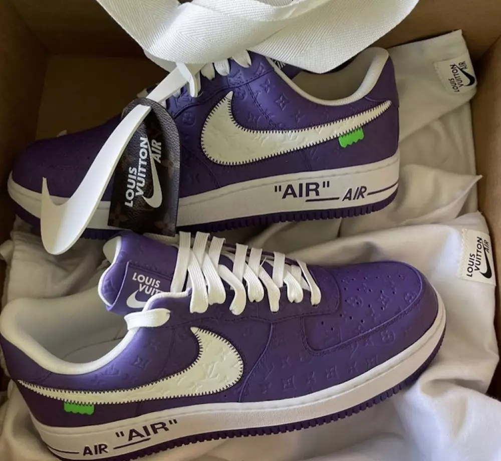 Louis Vuitton Nike Air Force 1 Purple julkaisupäivä