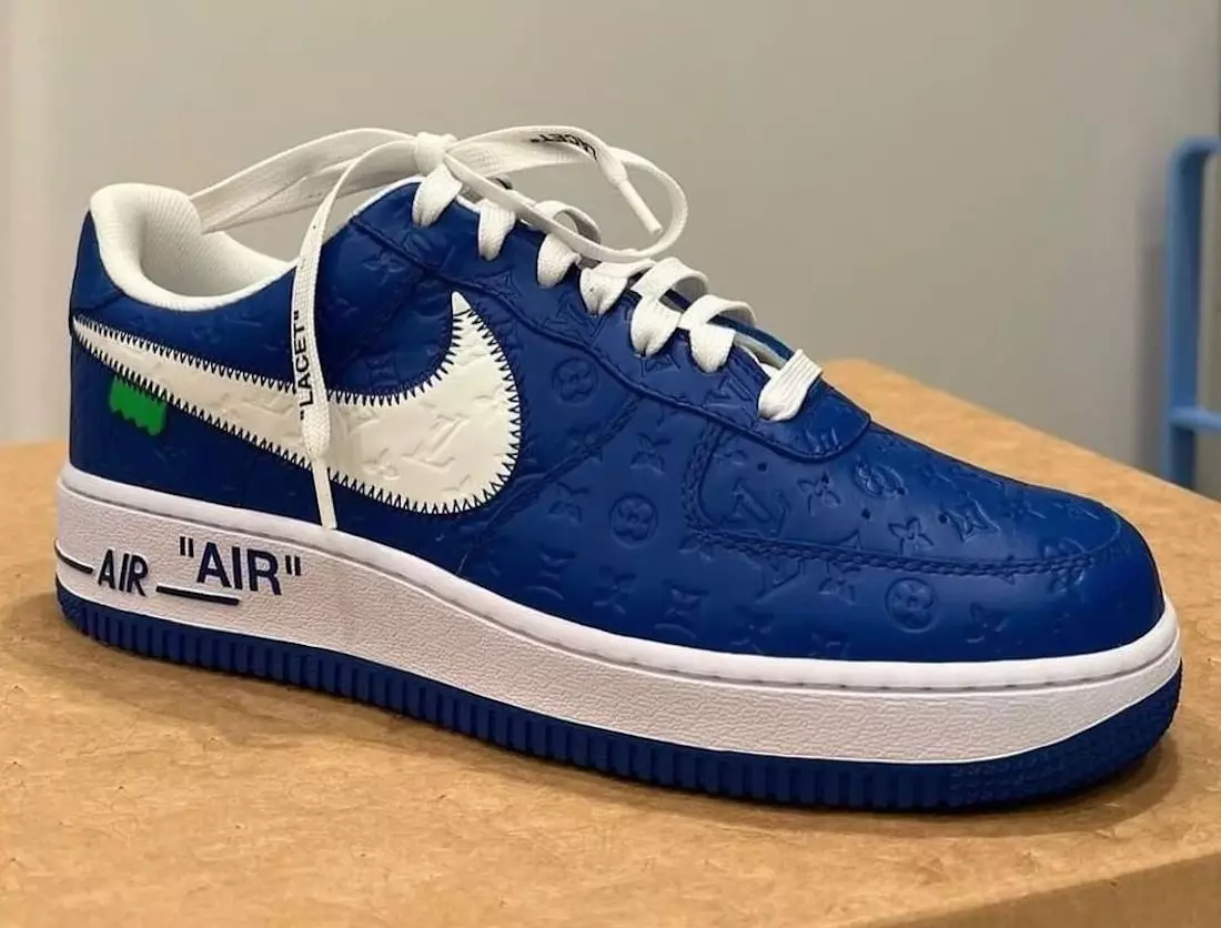 Louis Vuitton Nike Air Force 1 Blue Chiqarilgan Sana