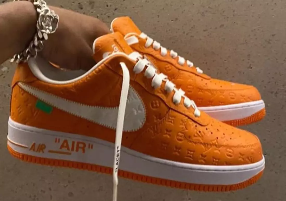 Louis Vuitton Nike Air Force 1 מאַראַנץ מעלדונג טאָג