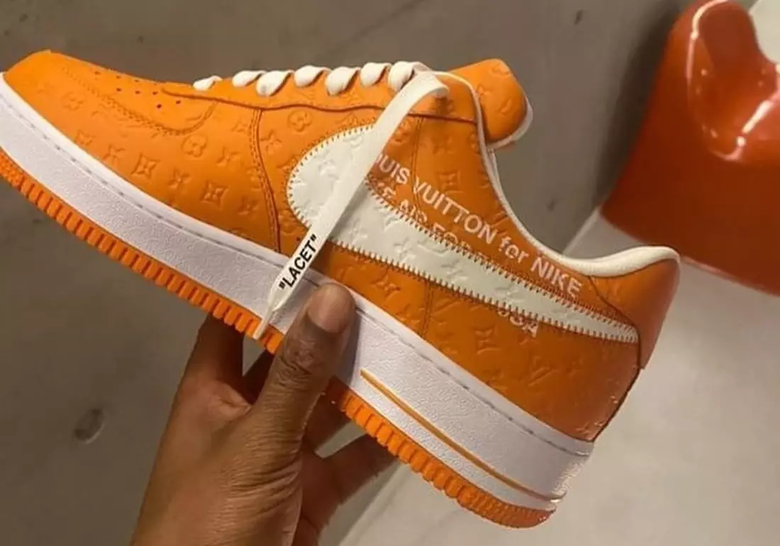 Louis Vuitton Nike Air Force 1 Dáta Eisiúna Oráiste