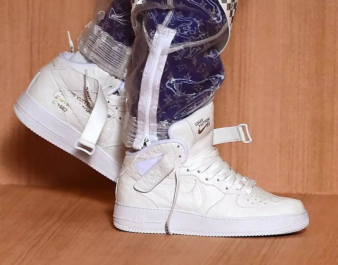 Louis Vuitton Nike Air Force 1 נידעריק מעלדונג טאָג