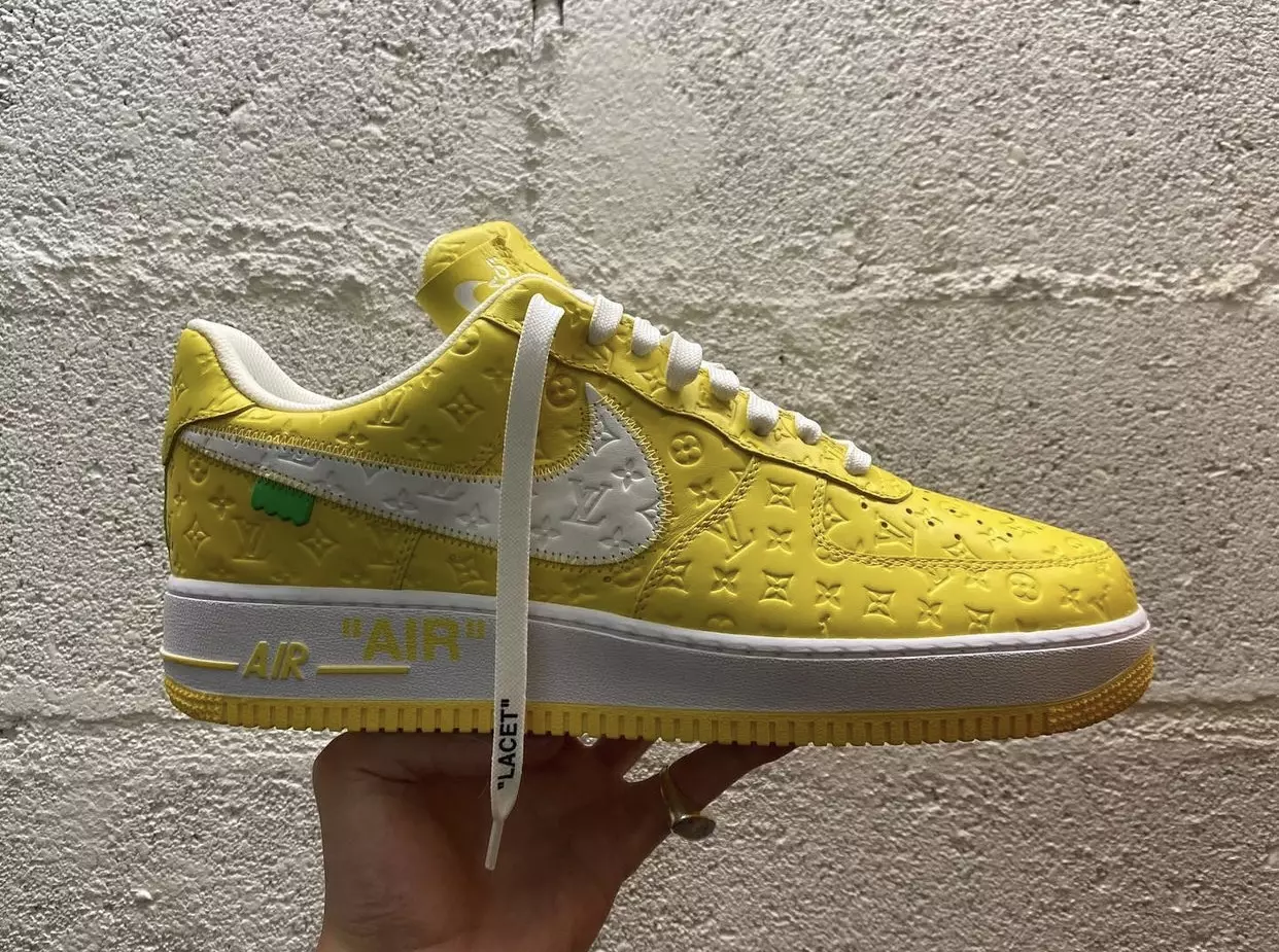 Жоўты Louis Vuitton Nike Air Force 1