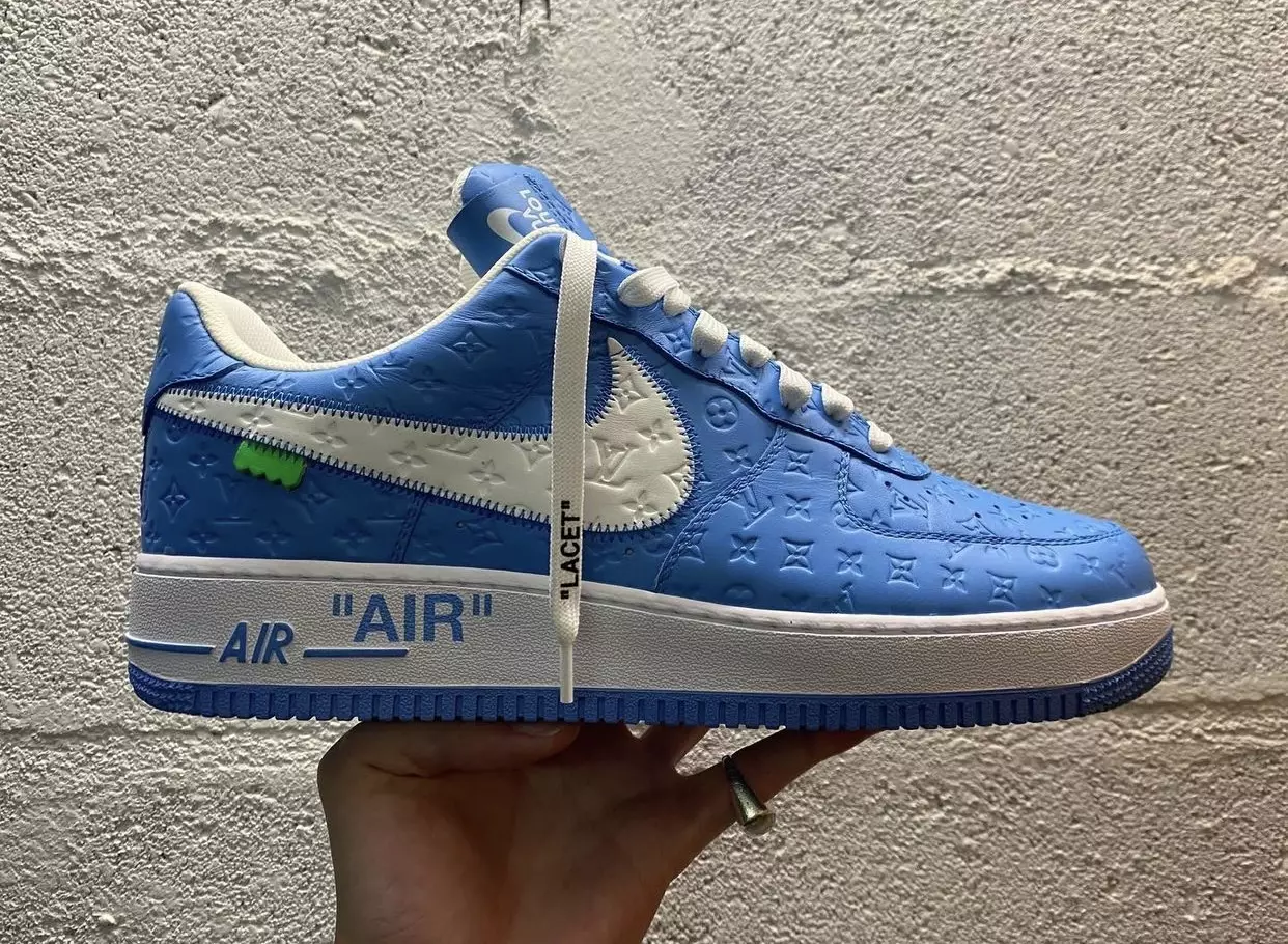 Louis Vuitton Nike Air Force 1 háskólablár