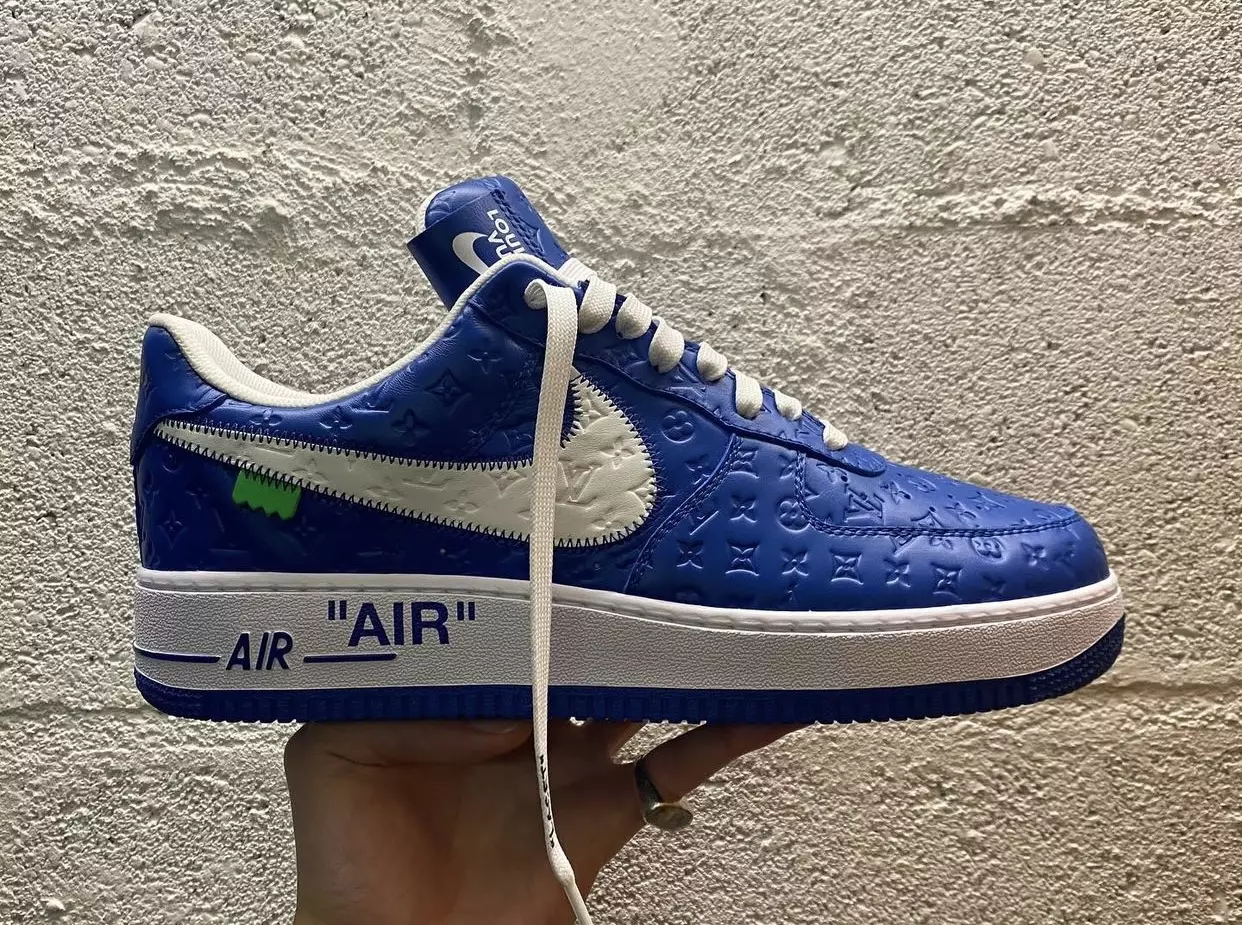 Louis Vuitton Nike Air Force 1 Королевский синий