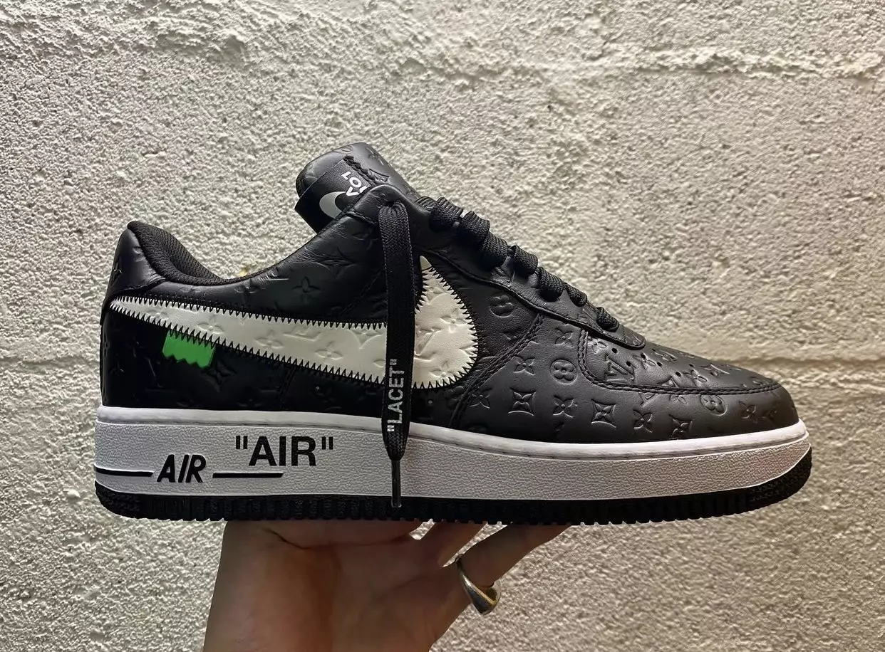 Louis Vuitton Nike Aerfhórsa 1 Dubh