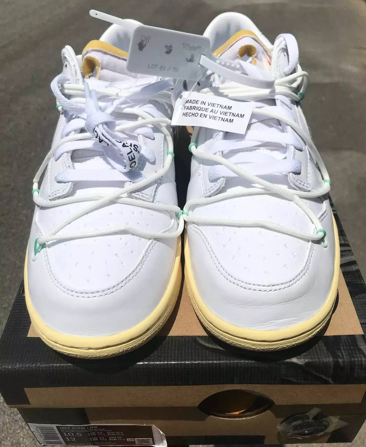 Off-White Nike Dunk Low White Metallic Silver DM1602-127 ဖြန့်ချိသည့်ရက်စွဲ