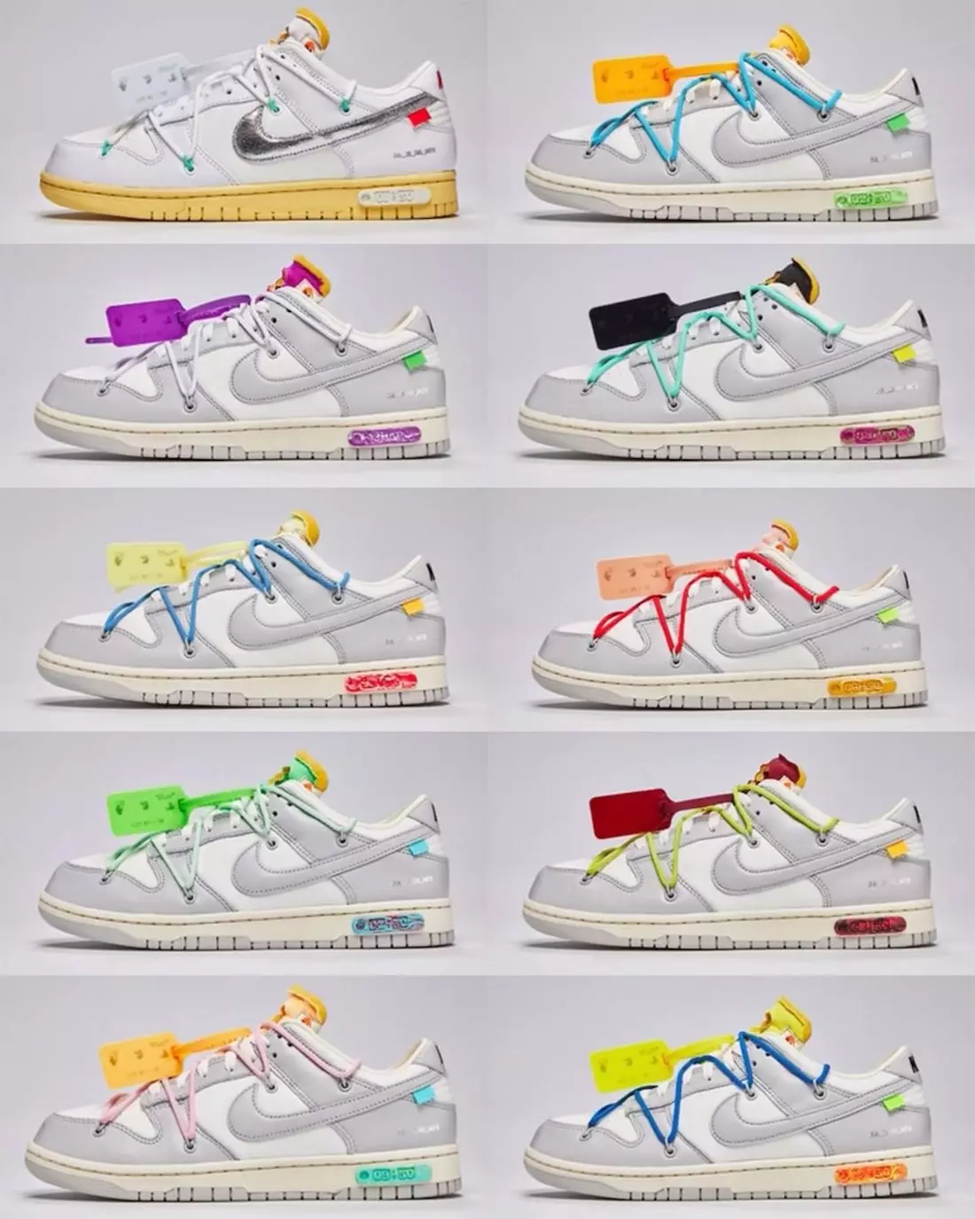 Off-White La data di uscita del 50 Nike Dunk Low