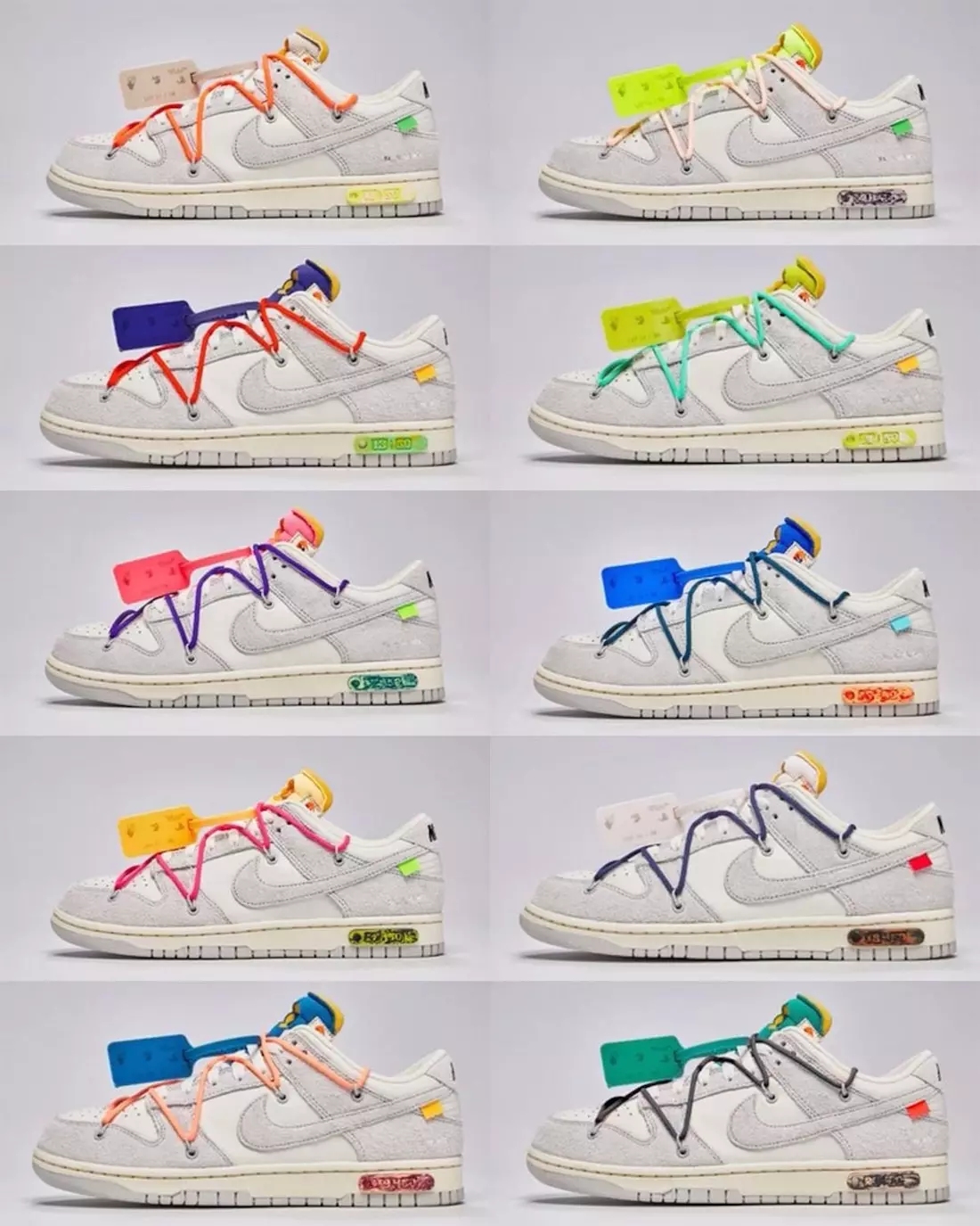 Off-White The 50 Nike Dunk ցածր թողարկման ամսաթիվ