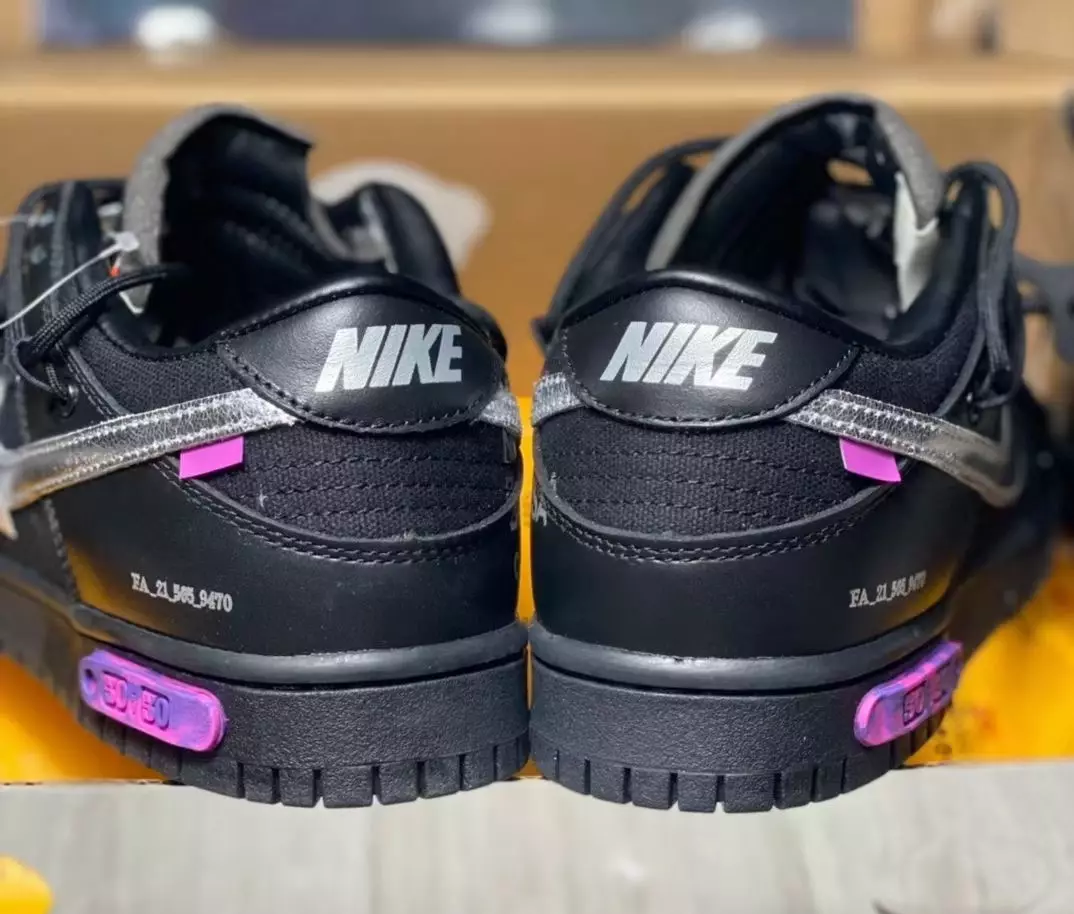 Off-White Nike Dunk Low 50 de 50 Negro Fecha de lanzamiento