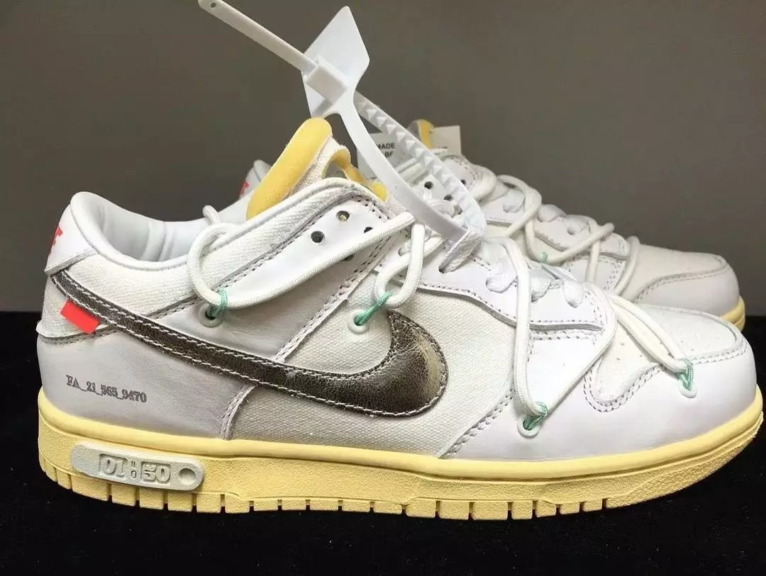 Off-White Nike Dunk Low 01 ၏ ဖြန့်ချိသည့်ရက်စွဲ